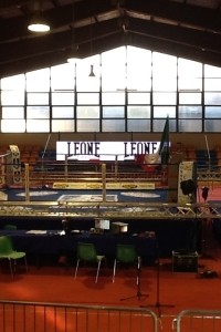 noleggio attrezzature per Installazione impianto luci campionato boxe (Trieste)